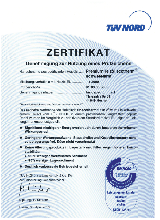 TÜV-Zertifikat ecotherm