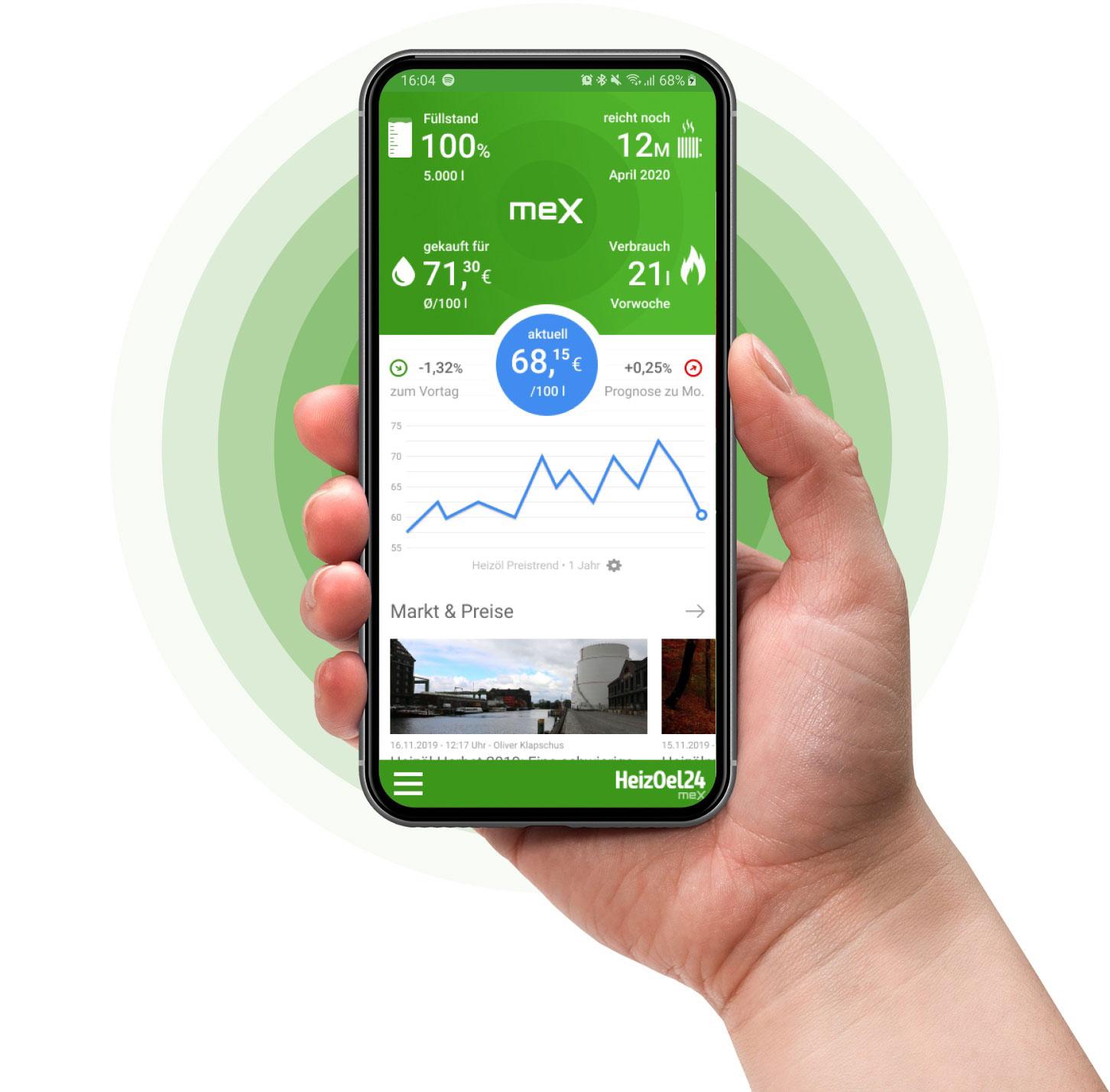 meX  Deine smarte Heizöl Füllstandsanzeige mit App